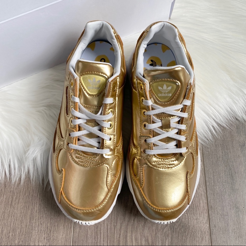 NWT Adidas Falcon Gold Women’s Shoes - Picture 4 of 9